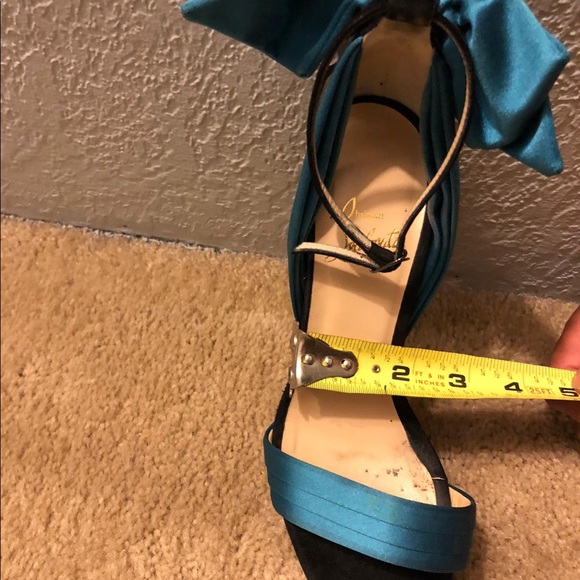 Turquoise Christian Loubotin Size 37. Worn Once - Picture 6 of 9